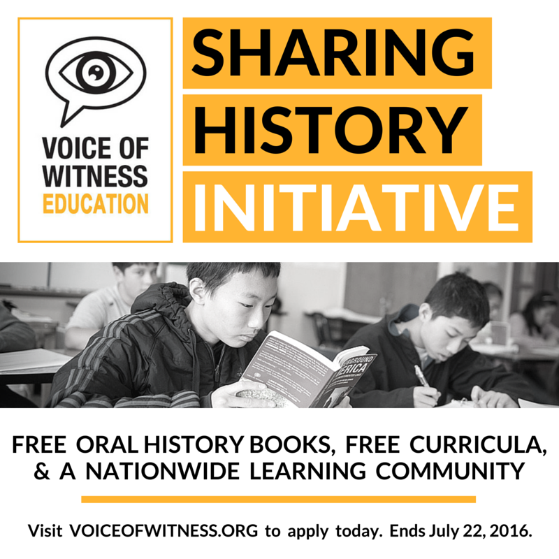 The 2016 Sharing History Initiative is Open for Applications!