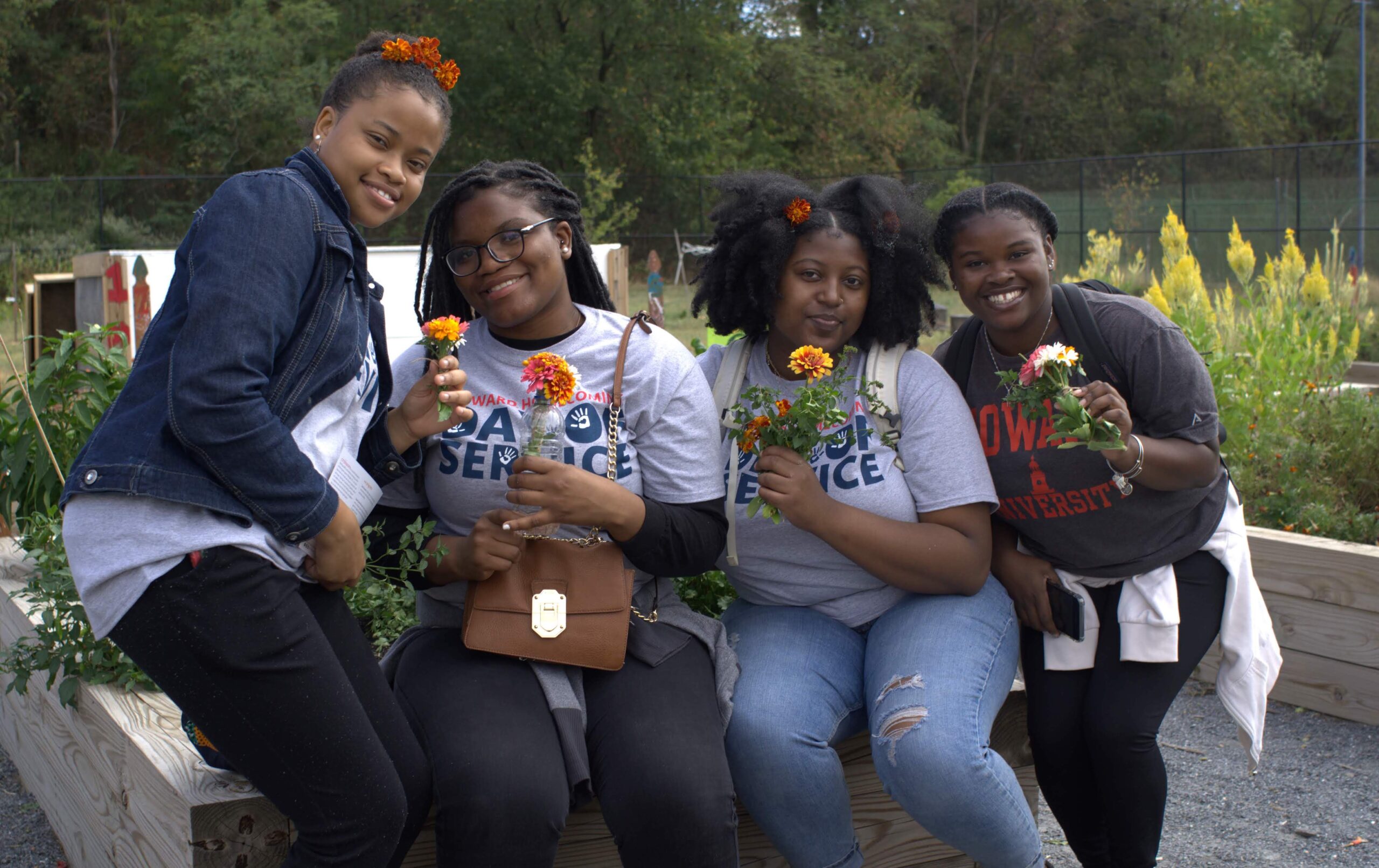City Blossoms volunteers at urban garden