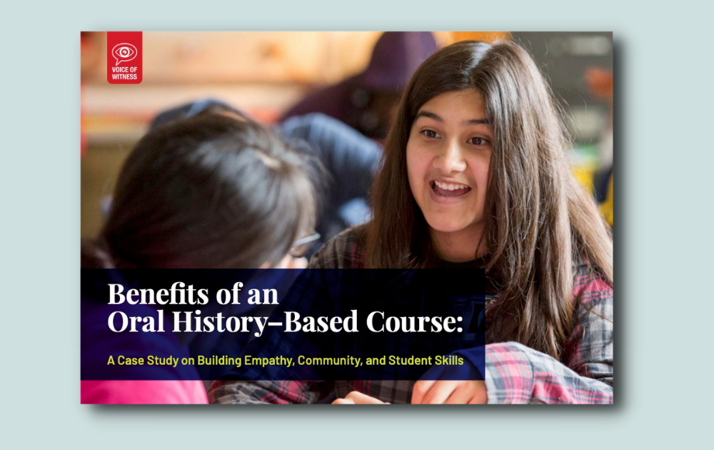New Report Highlights the Impact of Oral History Education